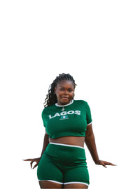 Stylish Lagos Crop Top for Women – Perfect for showing off your Lagos pride, this custom-made, size-inclusive crop top offers a trendy and comfortable fit for any occasion