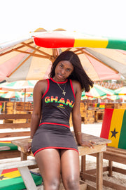 THE 'GHANA GIRL' ESSENTIAL (TANK + SKIRT SET)