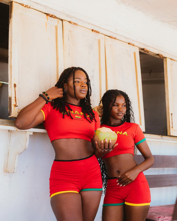 THE 'GHANA GIRL' ESSENTIAL (CROP TOP + SHORTS SET)