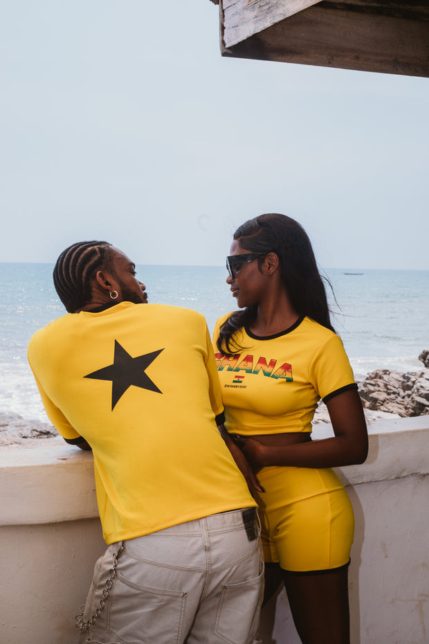 THE 'GHANA GIRL' ESSENTIAL (CROP TOP + SHORTS SET)